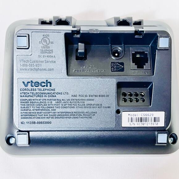 VTech Cordless Phone Backlit Display Keypad Model CS6629 Answering Machine Used - Picture 6 of 9
